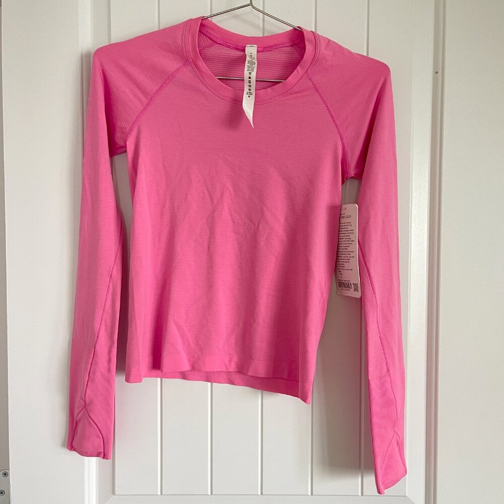 NWT Lululemon Swiftly Tech Long Sleeve Race Length T-Shirt Bright Pink